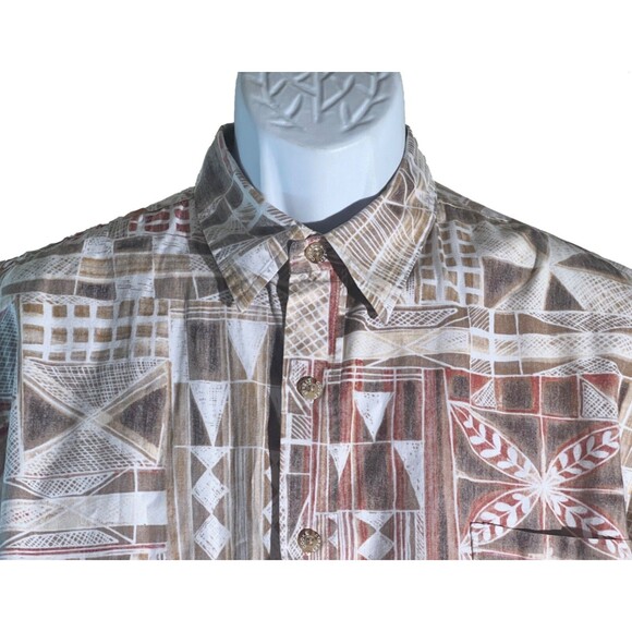 COOKE STREET Men's Short Sleeve Button Down Inside Out Hawaiian Shirt Large - Picture 2 of 6